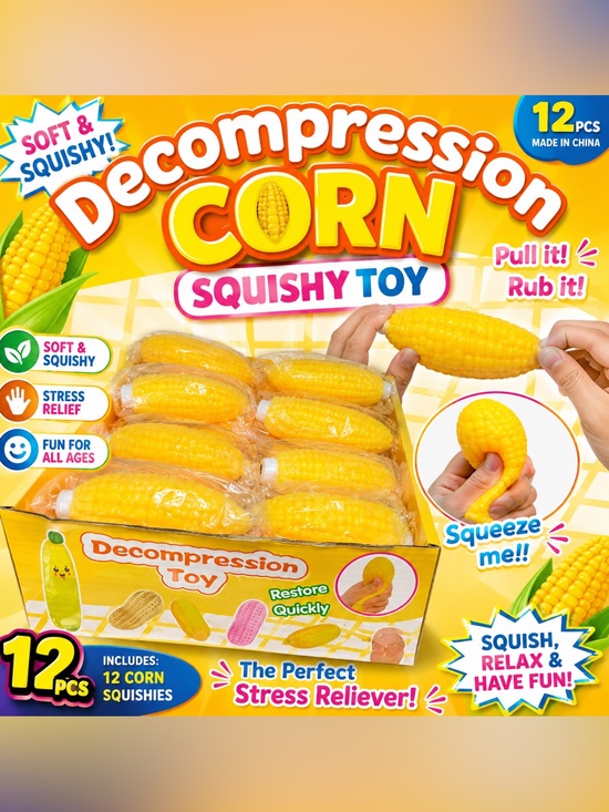 Other - Decompression Corn Squishy Toy - Yellow